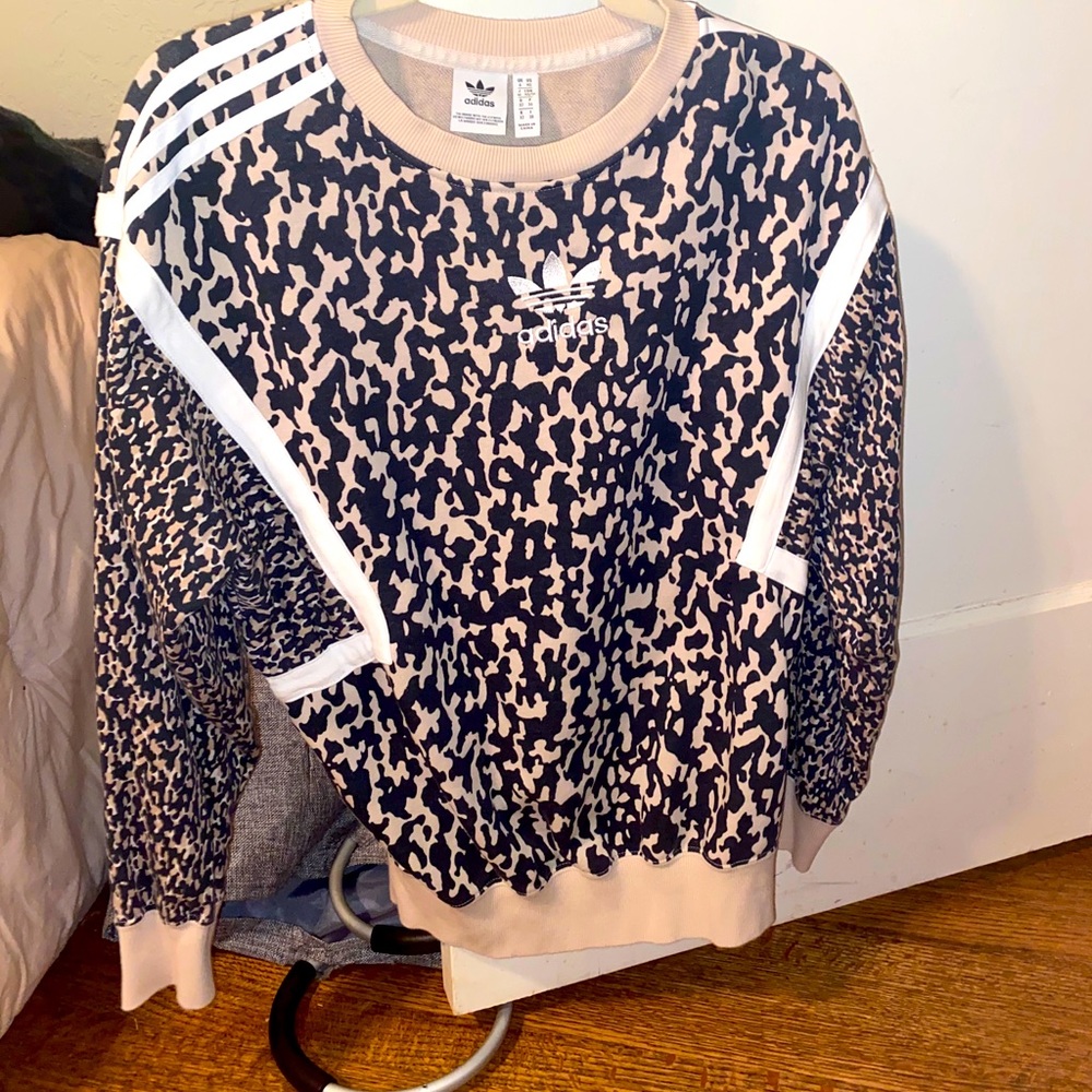 Adidas cheetah sweater.